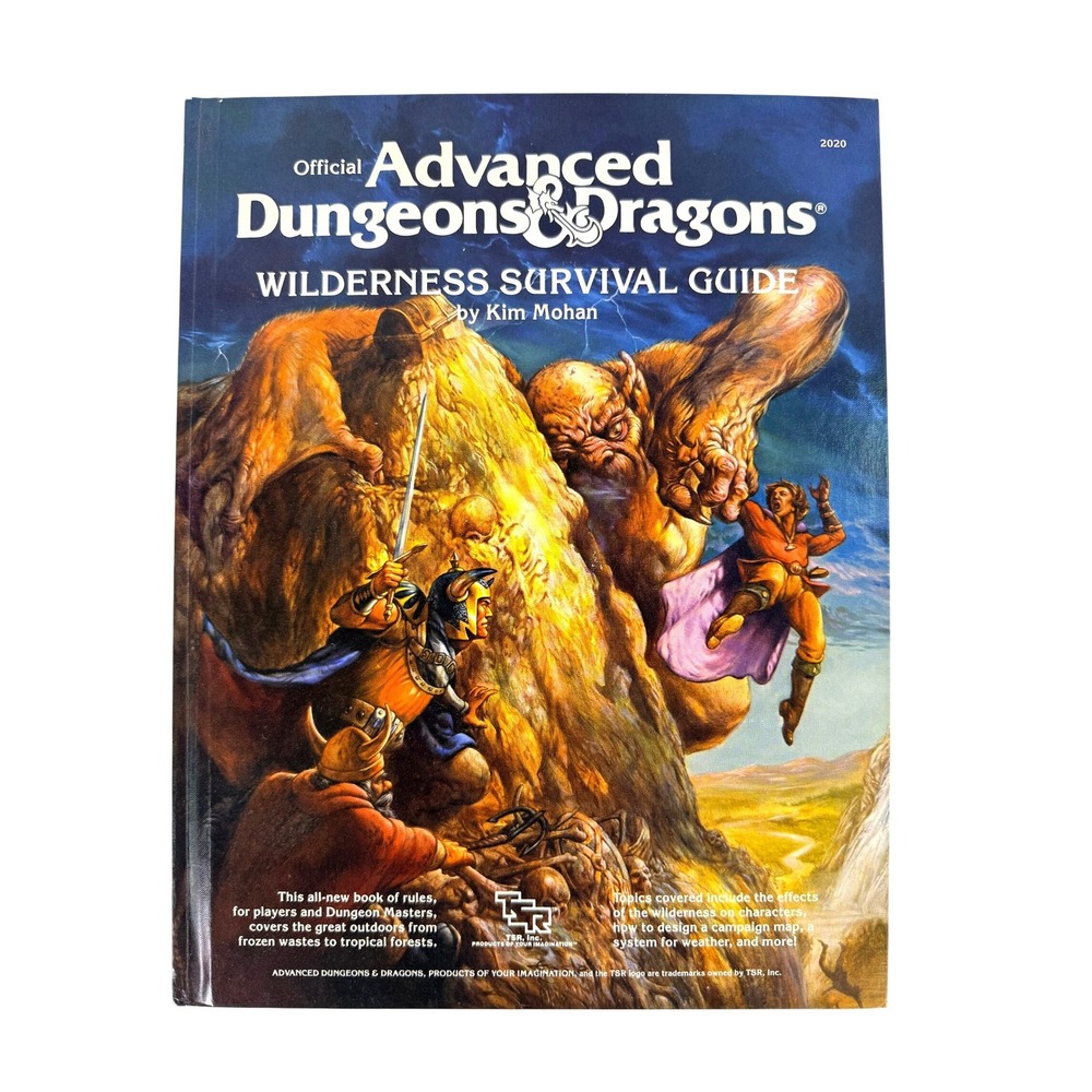 1986 TSR Advanced Dungeons Dragons Wilderness Survival Guide Hardcover